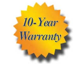 10 year warranty on ceramically enhanced industrial transducers fitted to all ultrasonic tanks supplied